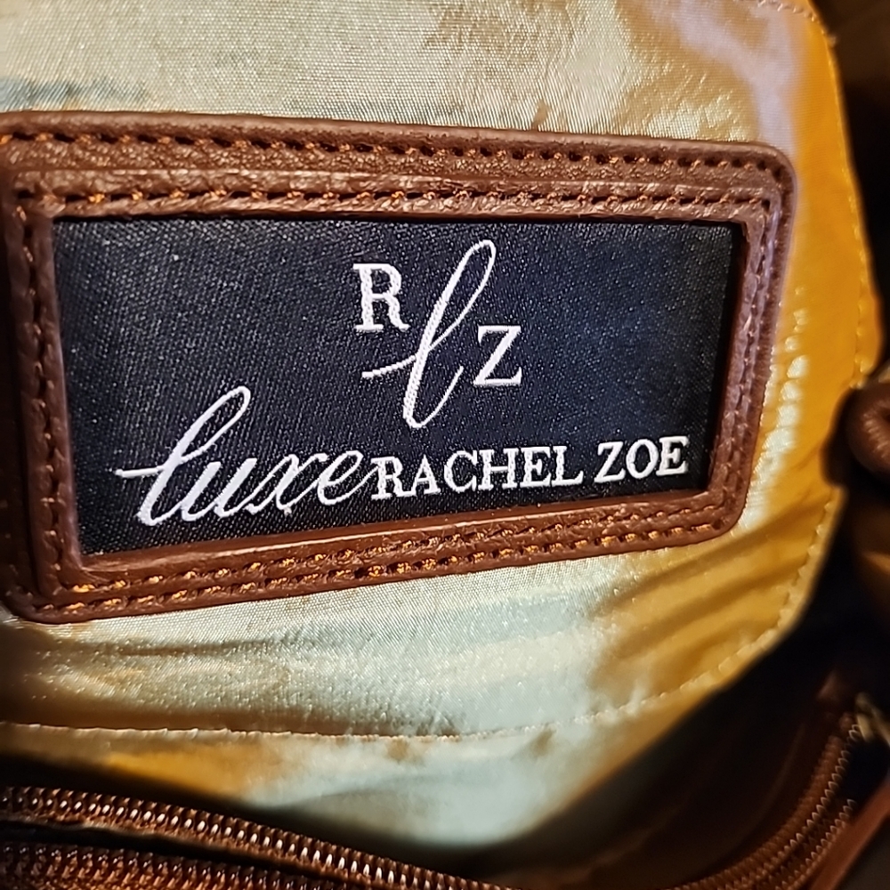 Luxe Rachel Zoe Brown Pebbled Leather Shoulder buckle bucket braided bag - Picture 2 of 16